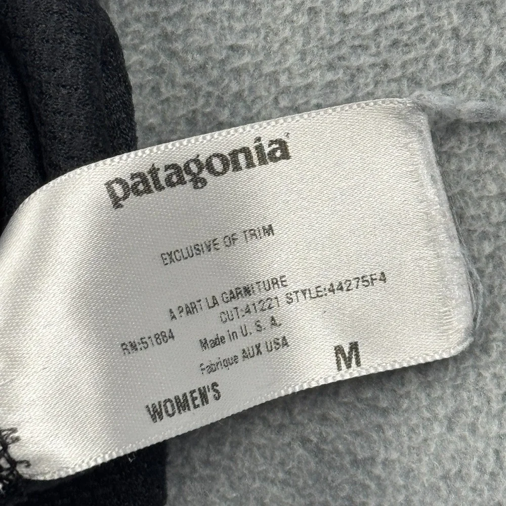 Patagonia Shirt Womens Medium Black Capilene Midweight Zip-T Pullover Made USA - Picture 10 of 12